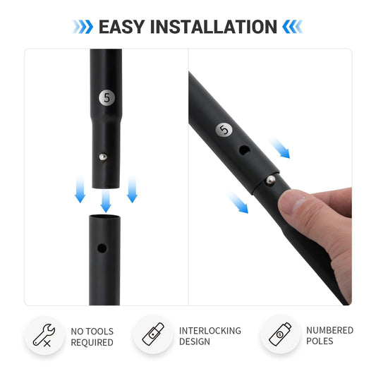 Iron Pipe Pickleball Net Outdoor Tennis Six-wheel Portable